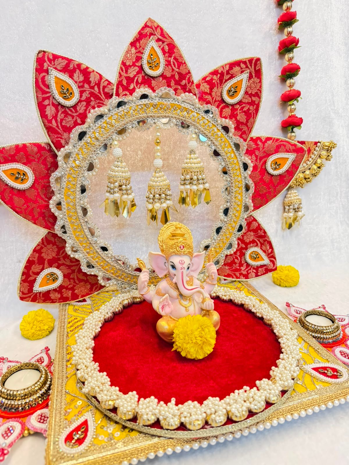 Ganpati Lotus Backdrop - Image 2