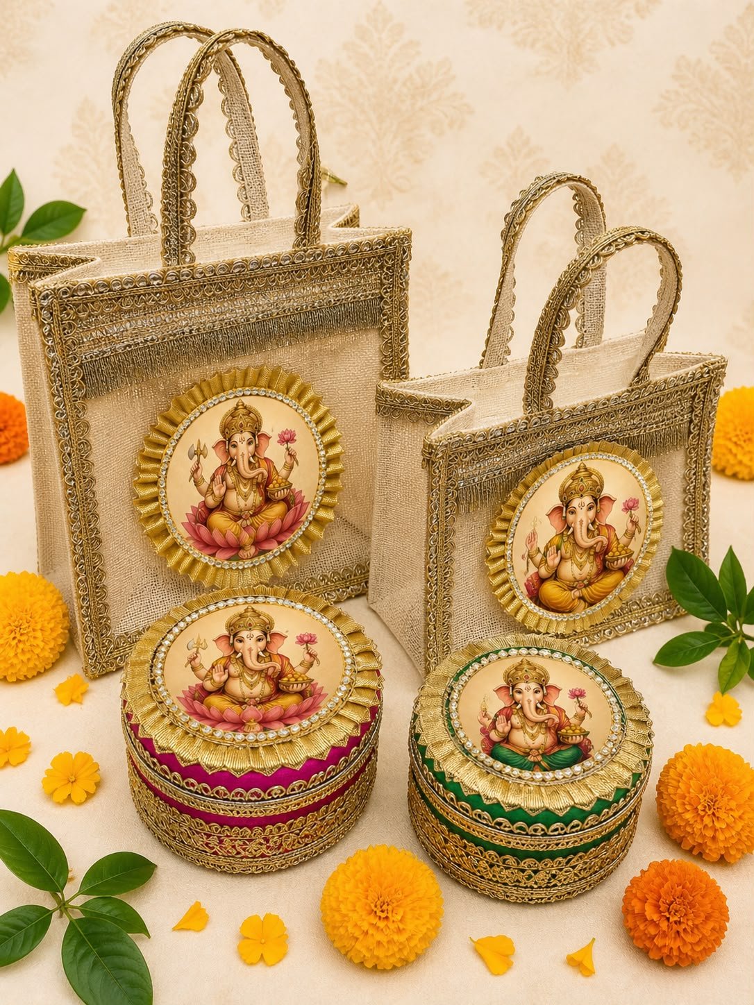Ganpati Favour Bag and Box Combo - Image 4