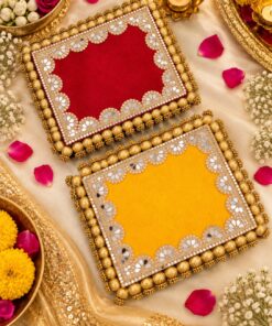 Velvet | Gota | Mirrors | Tassels Reversible Rangolis Mats - Image 3